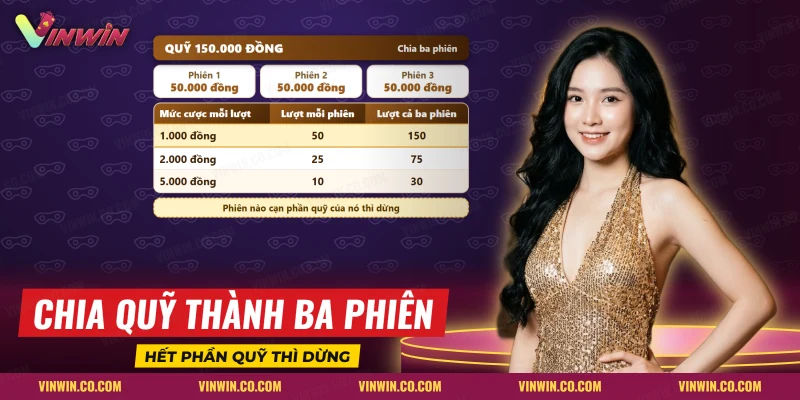 Quỹ chia thành ba phiên chơi Dragon Ball Z Vinwin theo mức cược