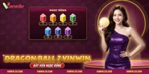 Dragon Ball Z Vinwin với bảy viên ngọc rồng trên màn hình mini game
