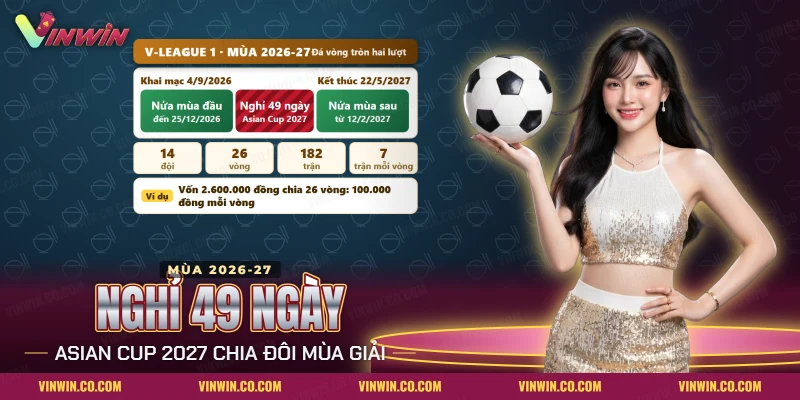 Mốc thời gian mùa V-League với kỳ nghỉ giữa mùa dành cho Asian Cup