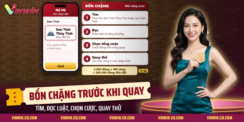 Điện thoại mục Nổ Hũ có ô tìm Sơn Tinh, cạnh bốn chặng tìm, đọc luật, chọn cược và quay thử
